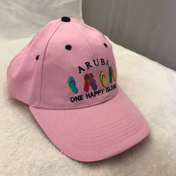 ARUBA-One Happy Island Women's Adjustable Pink Beach & Baseball Cap - Picture 10 of 11